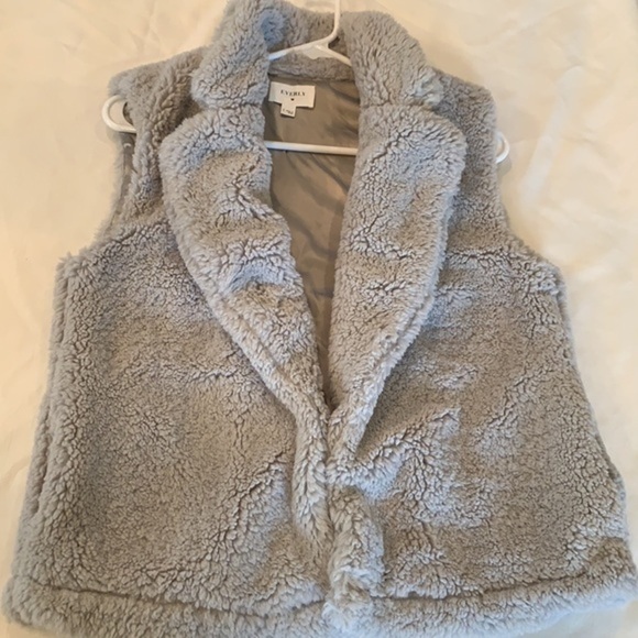 Everly Jackets & Blazers - Everly faux fur soft lined vest sleeveless sweater cardigan jacket